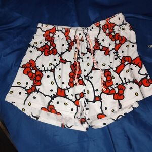 Hello Kitty Sanrio Comfy Sleepwear PJ Playful Red and White Shorts